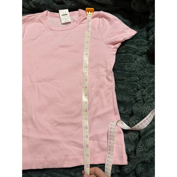 NWT J.Crew Size Small Short-sleeve ribbed crewneck tee Pearl Pale Pink Causal - Picture 7 of 8